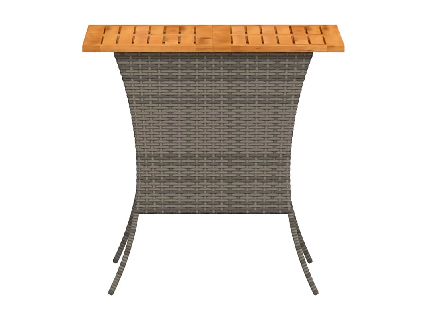 Mesa de jardín con tablero de madera de acacia gris 105x75x72 cm
