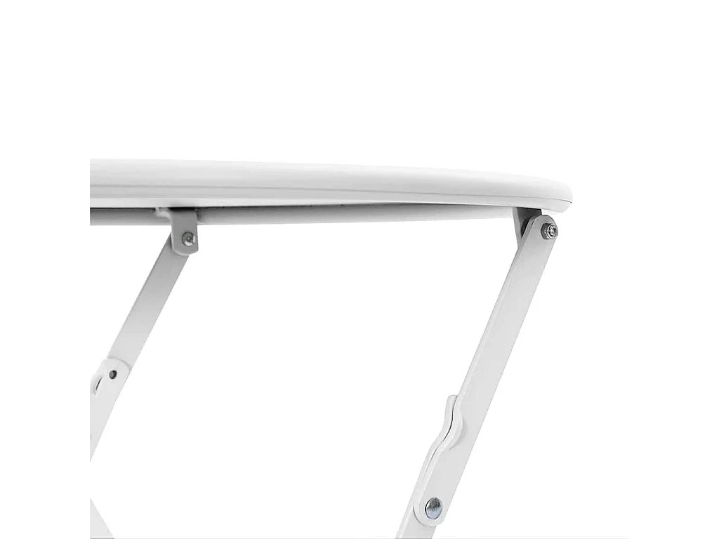 Table bistrot Blanc Ø50x71 cm Acier revêtu de poudre