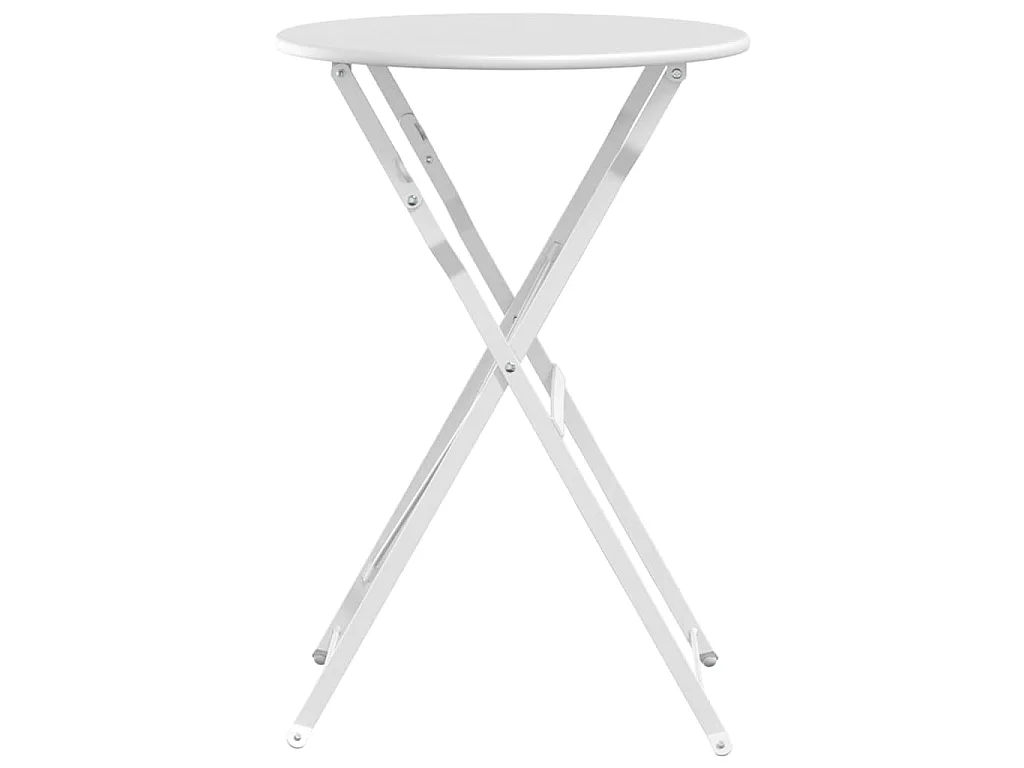 Tavolo da bistrot bianco Ø50x71 cm Acciaio verniciato a polvere