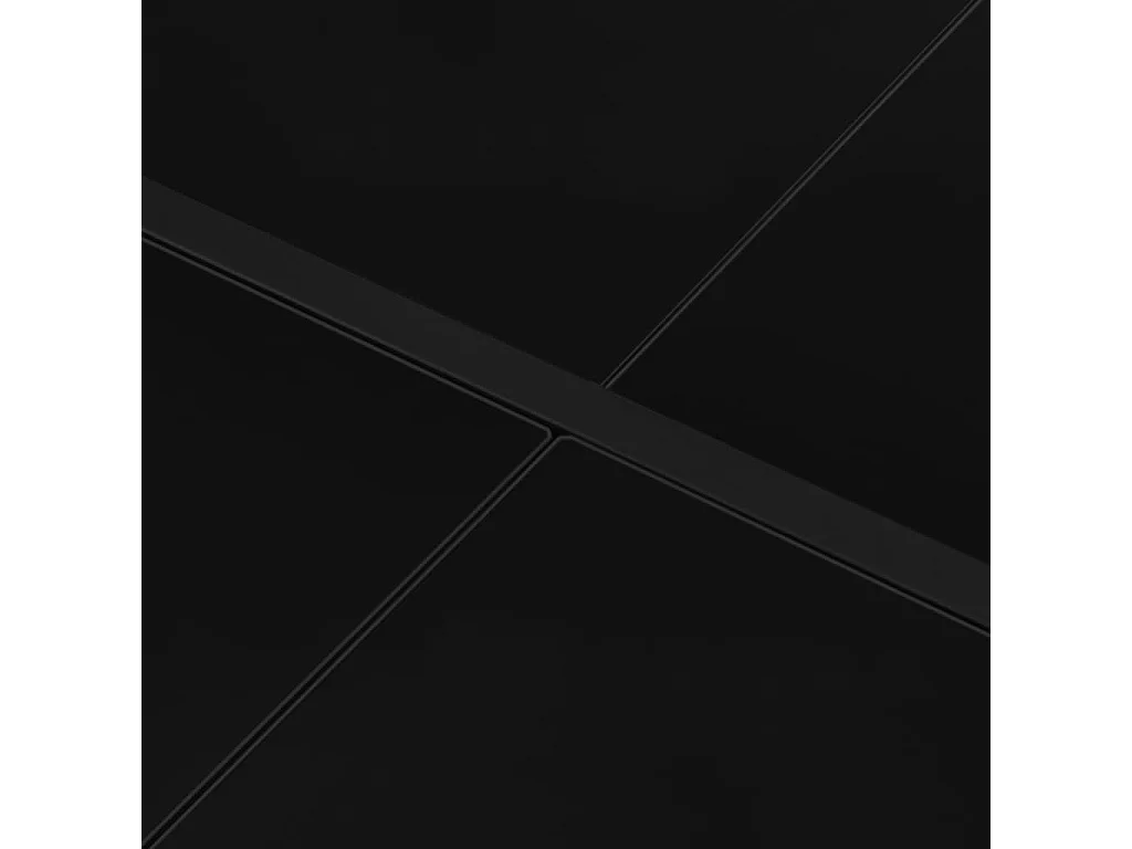 Tavolo da giardino 130x130x72 cm Acciaio nero e vetro