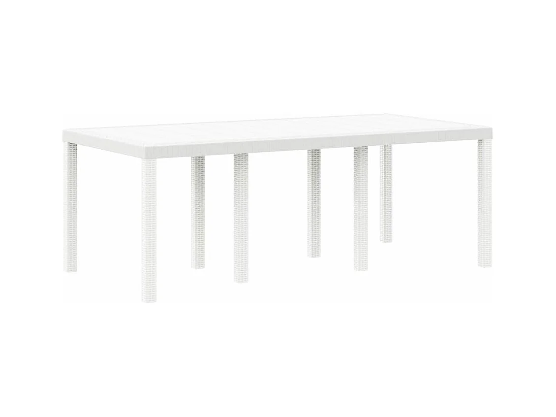 Table de Jardin Blanc 200 x 100 x 73 cm polyrotin