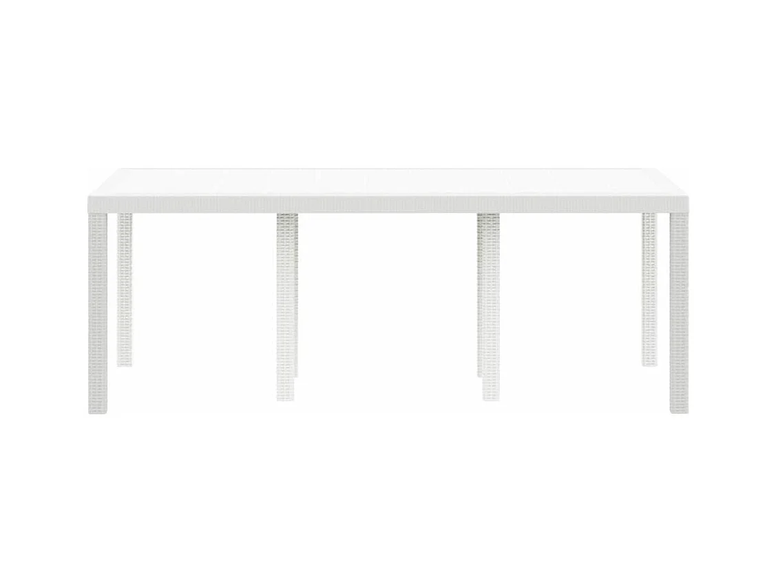 Table de Jardin Blanc 200 x 100 x 73 cm polyrotin