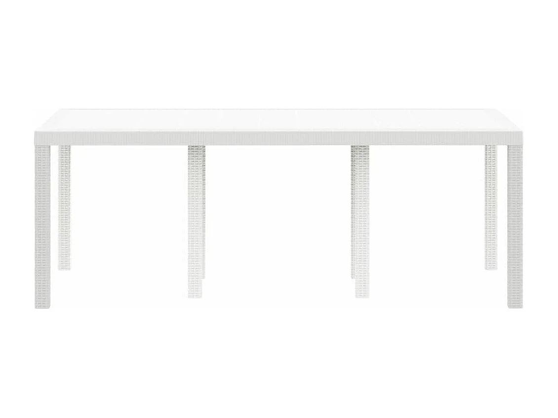 Table de Jardin Blanc 200 x 100 x 73 cm polyrotin