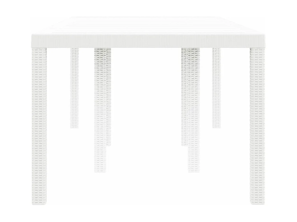 Table de Jardin Blanc 200 x 100 x 73 cm polyrotin