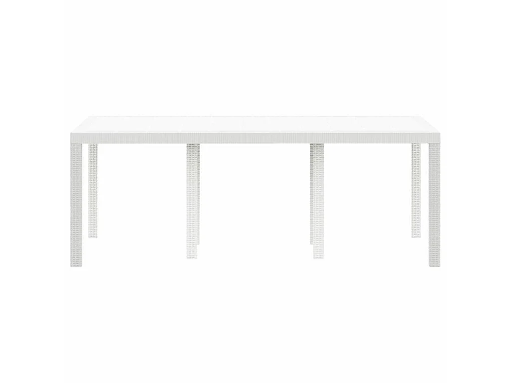 Table de Jardin Blanc 200 x 100 x 73 cm polyrotin