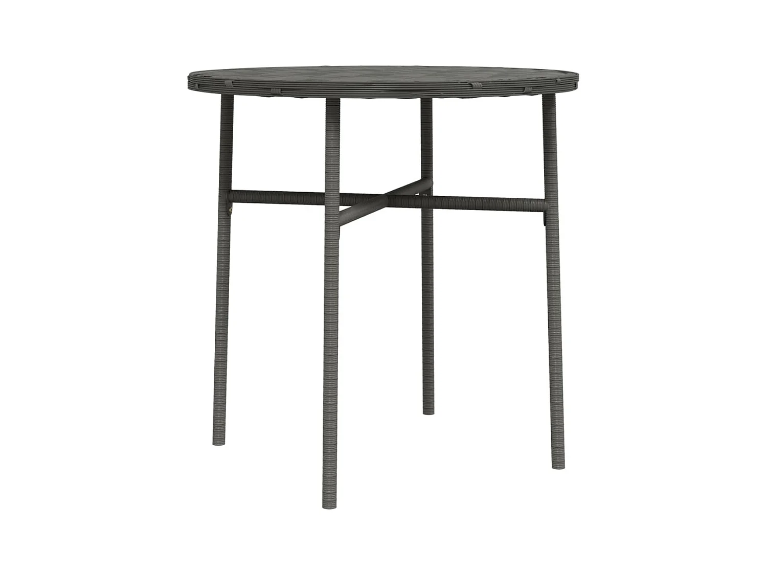 Grijze theetafel 45 cm geweven hars