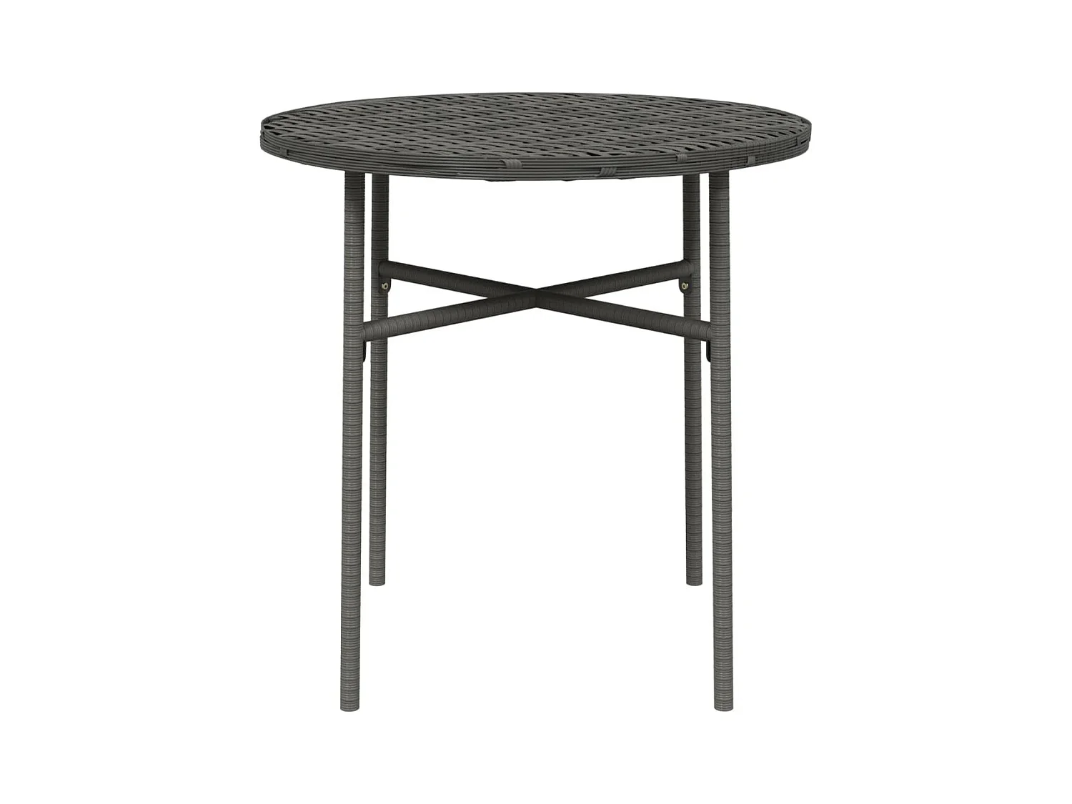 Grijze theetafel 45 cm geweven hars