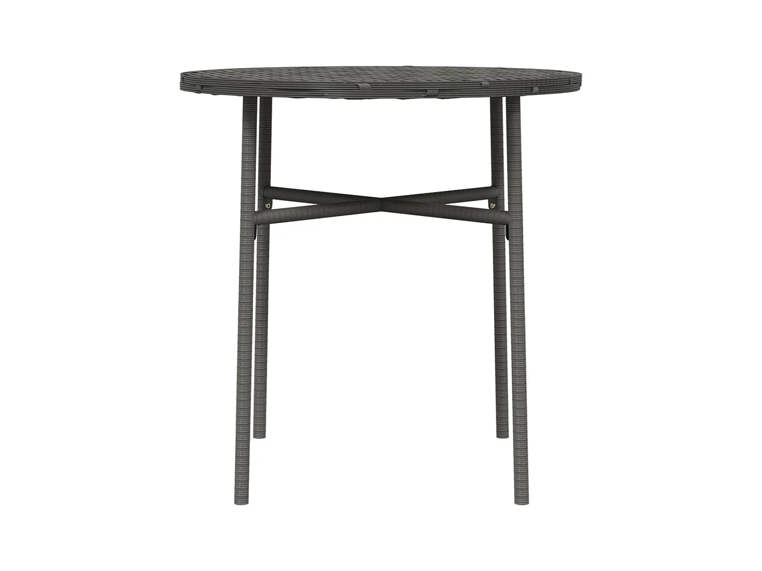 Grijze theetafel 45 cm geweven hars