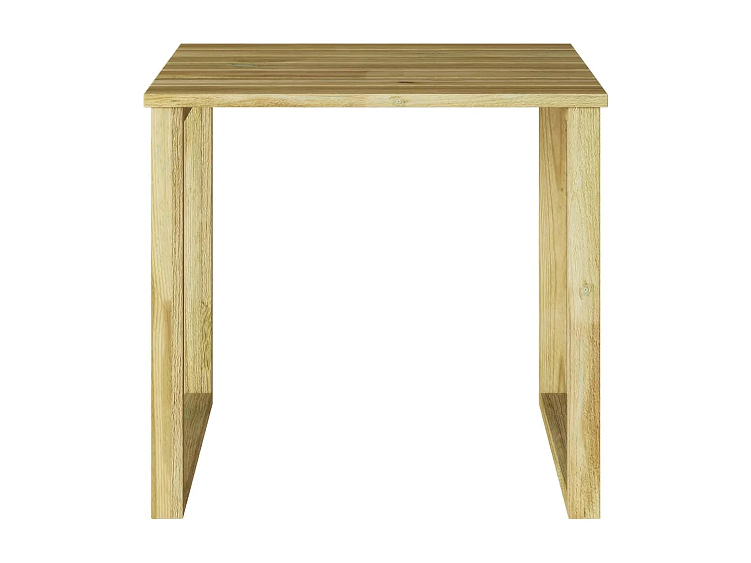 Bruine ligstoeltafel 50,5 x 50,5 x 46 cm geïmpregneerd grenen