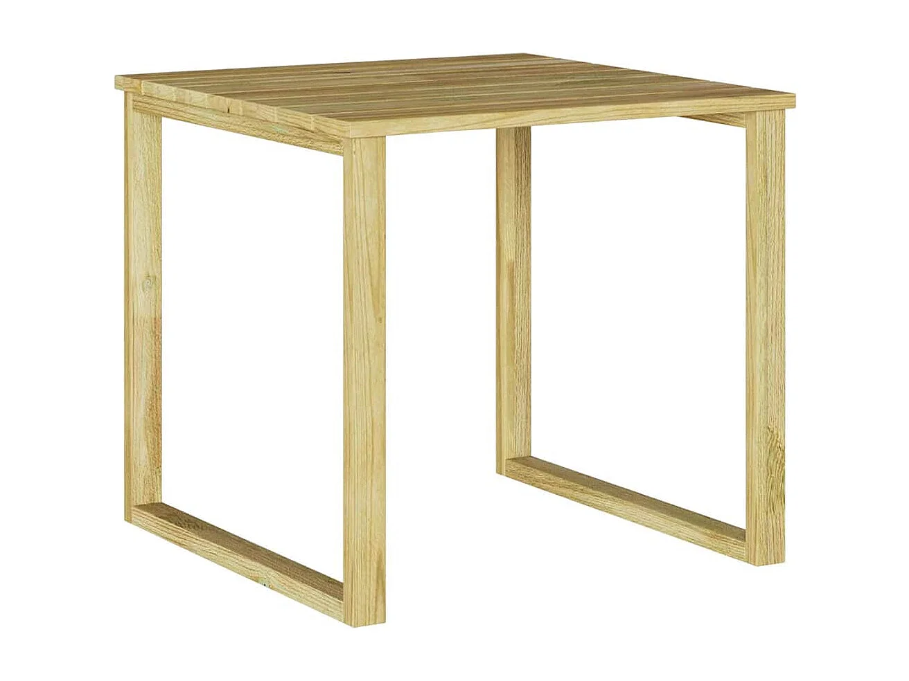 Bruine ligstoeltafel 50,5 x 50,5 x 46 cm geïmpregneerd grenen