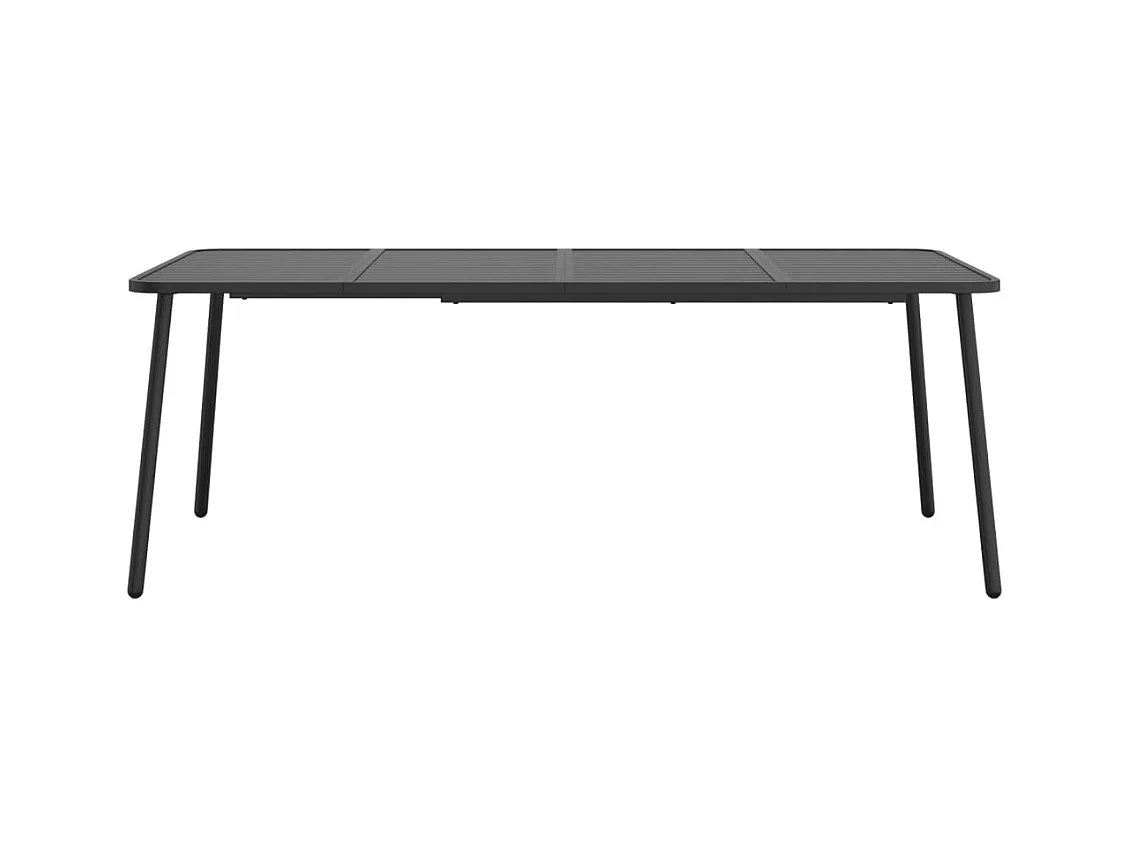 Antraciet tuintafel 200x100x71 cm staal