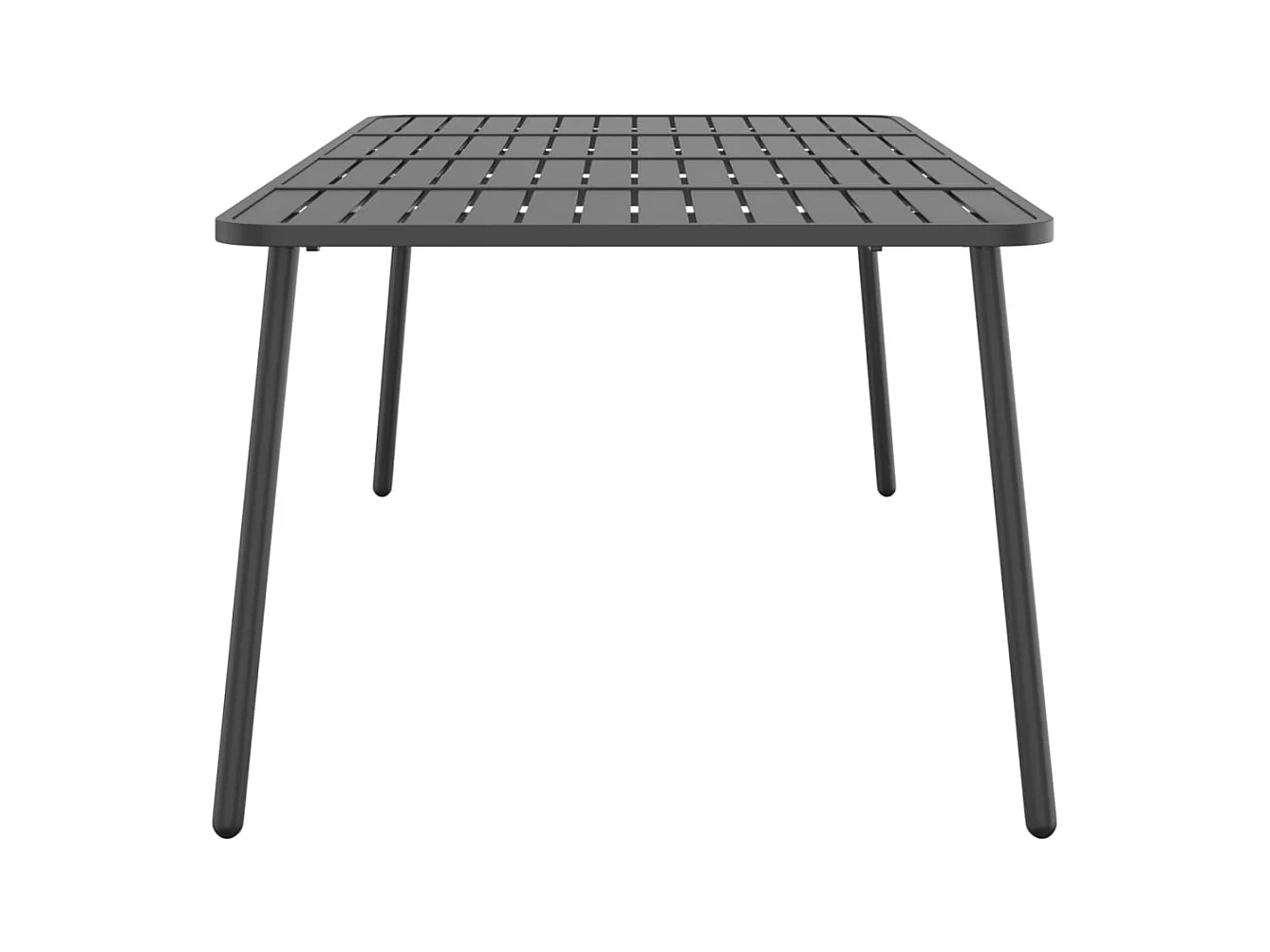 Antraciet tuintafel 200x100x71 cm staal