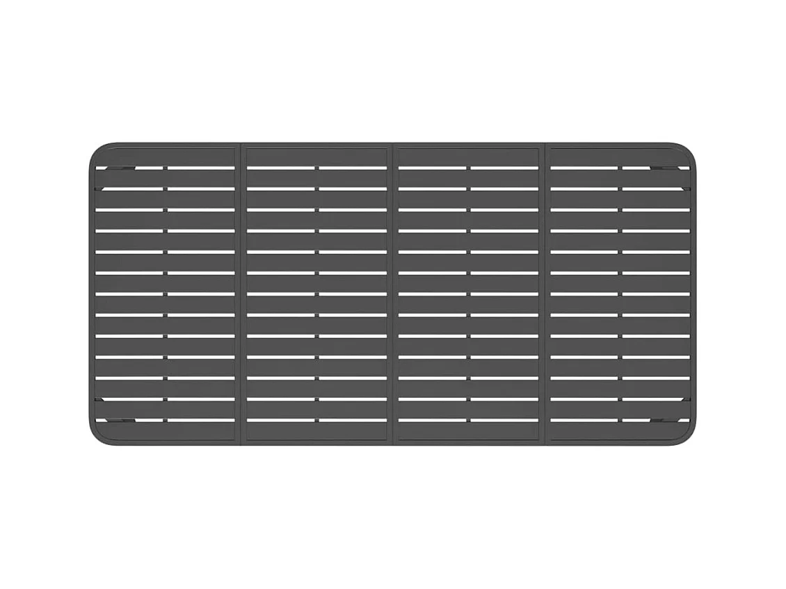 Antraciet tuintafel 200x100x71 cm staal