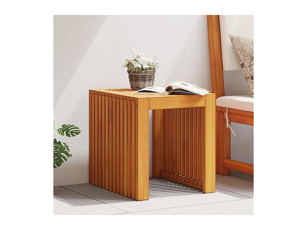 Table d'appoint Marron 43 x 36 x 40 cm Teck massif