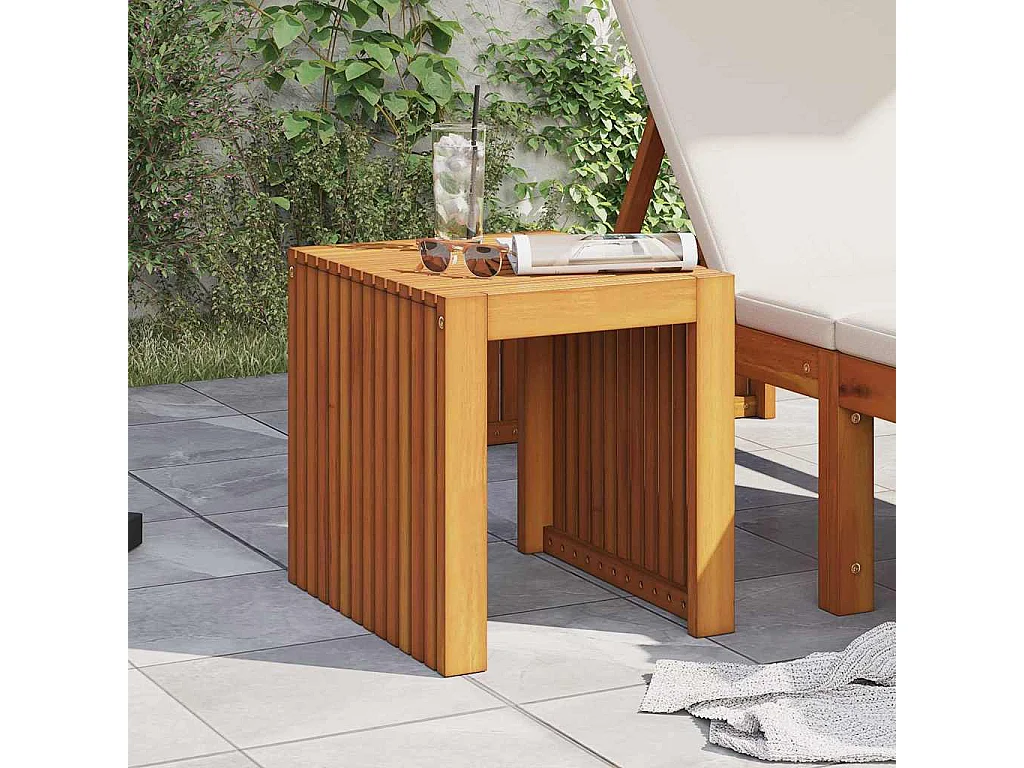 Table d'appoint Marron 43 x 36 x 40 cm Teck massif