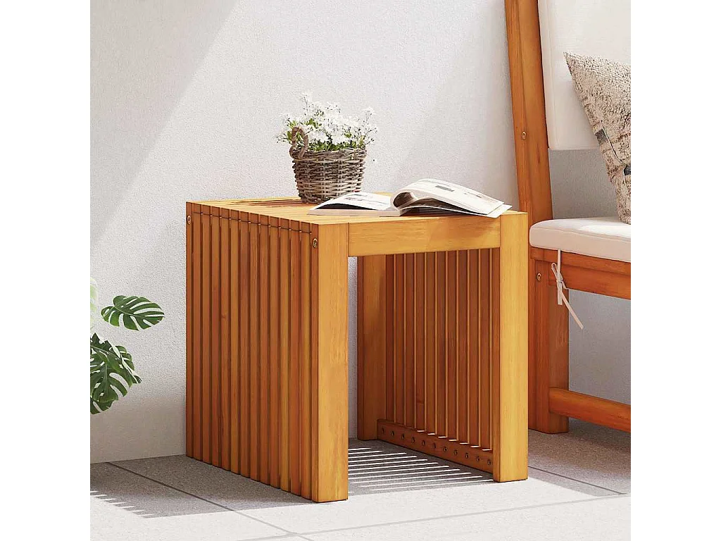 Table d'appoint Marron 43 x 36 x 40 cm Teck massif