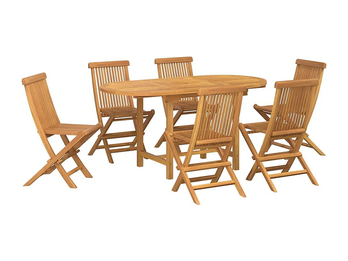 7-delige tuinset bruin