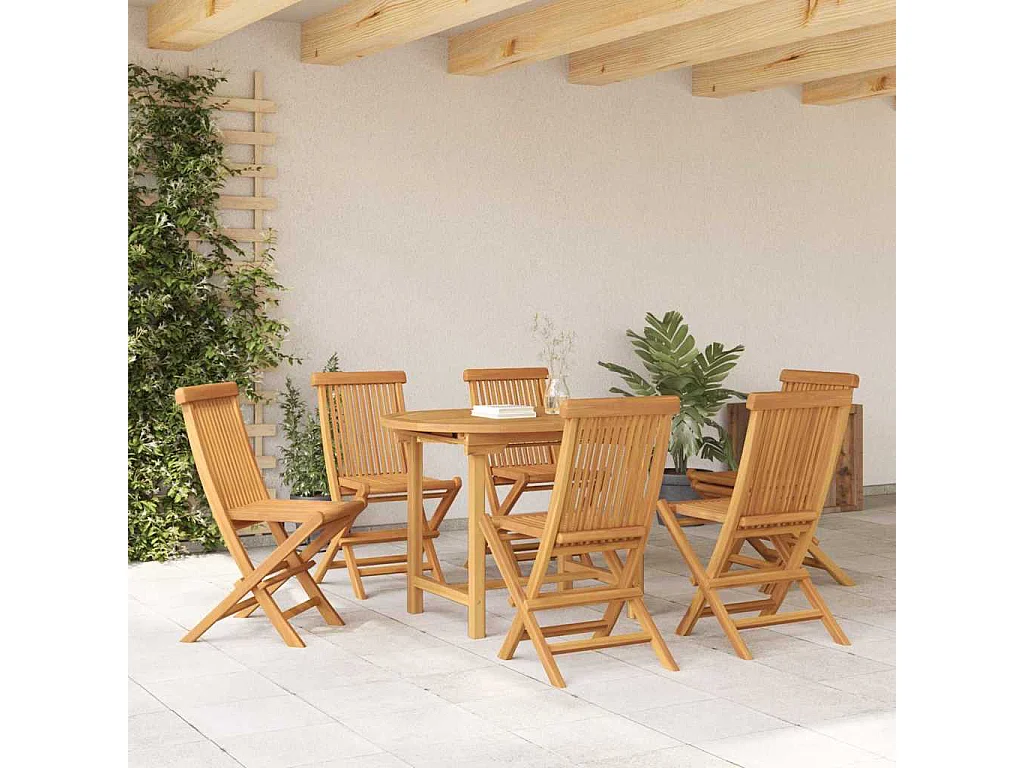 7-delige tuinset bruin