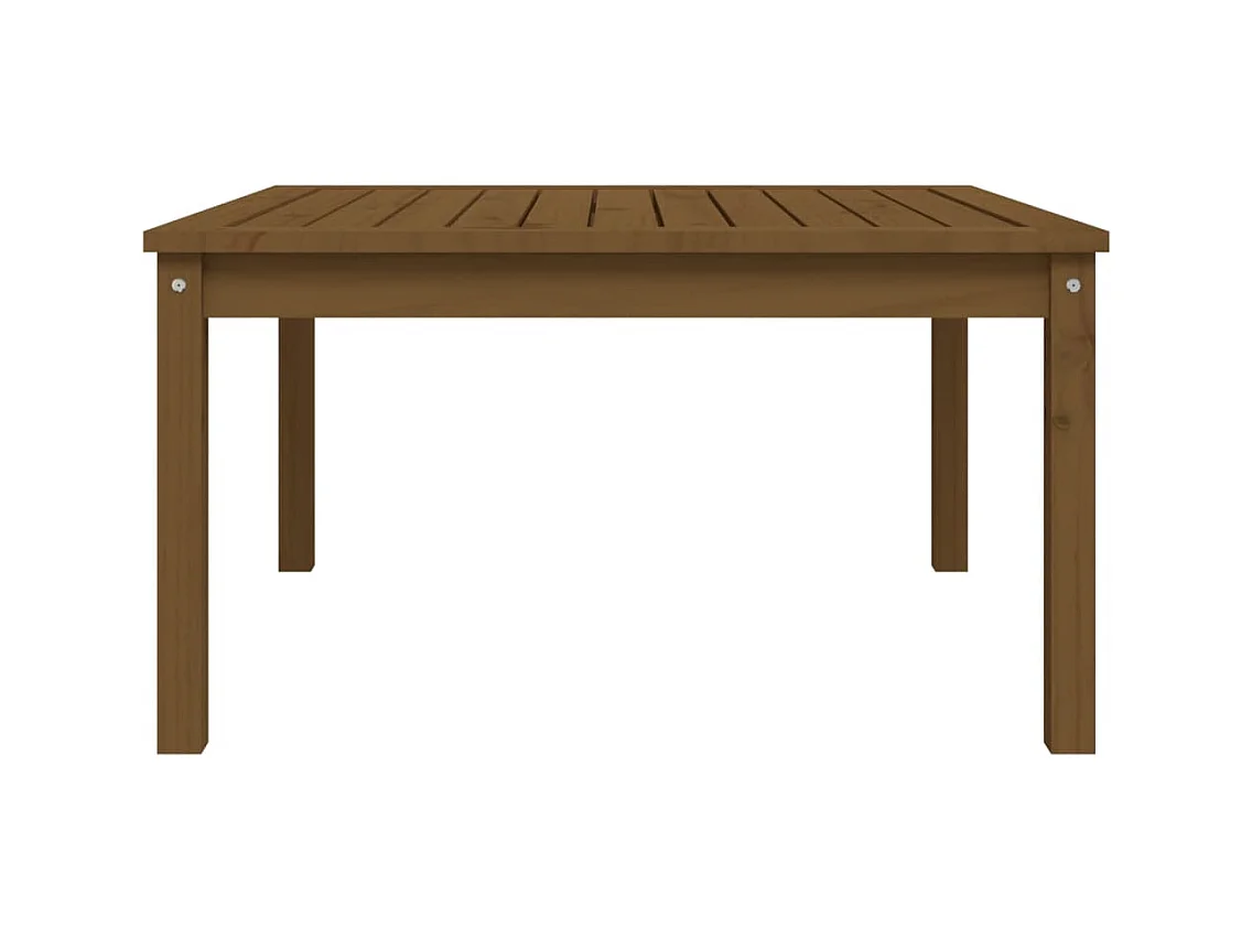 Mesa de jardín marrón miel 82,5x82,5x45 cm madera maciza de pino