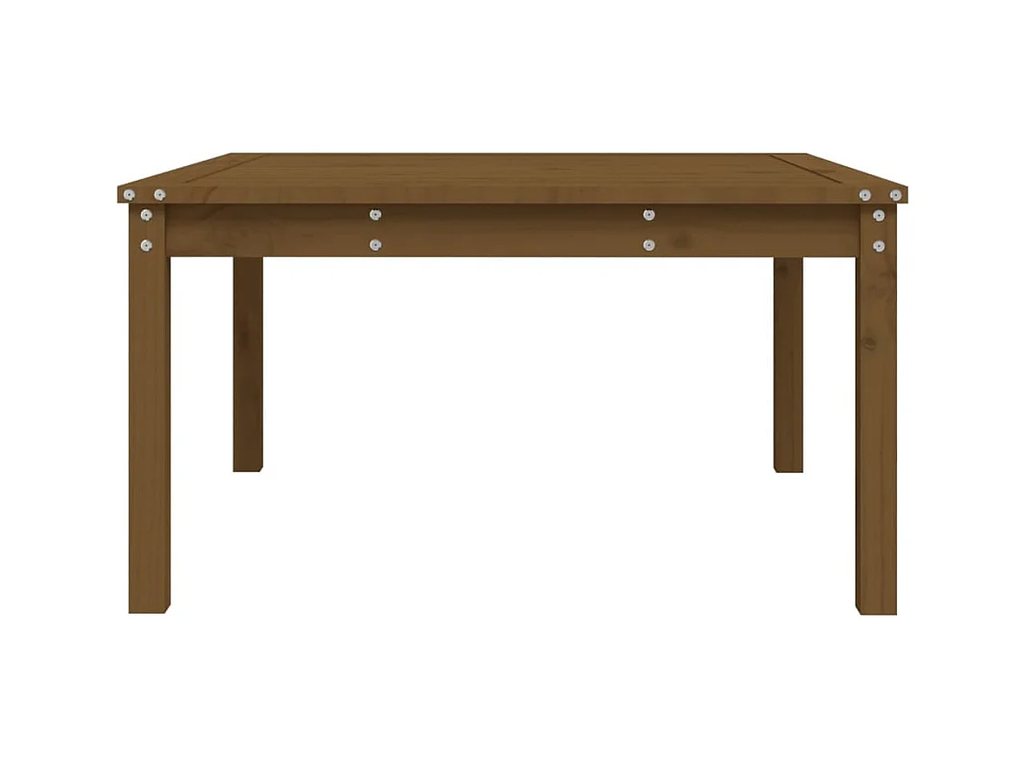 Mesa de jardín marrón miel 82,5x82,5x45 cm madera maciza de pino