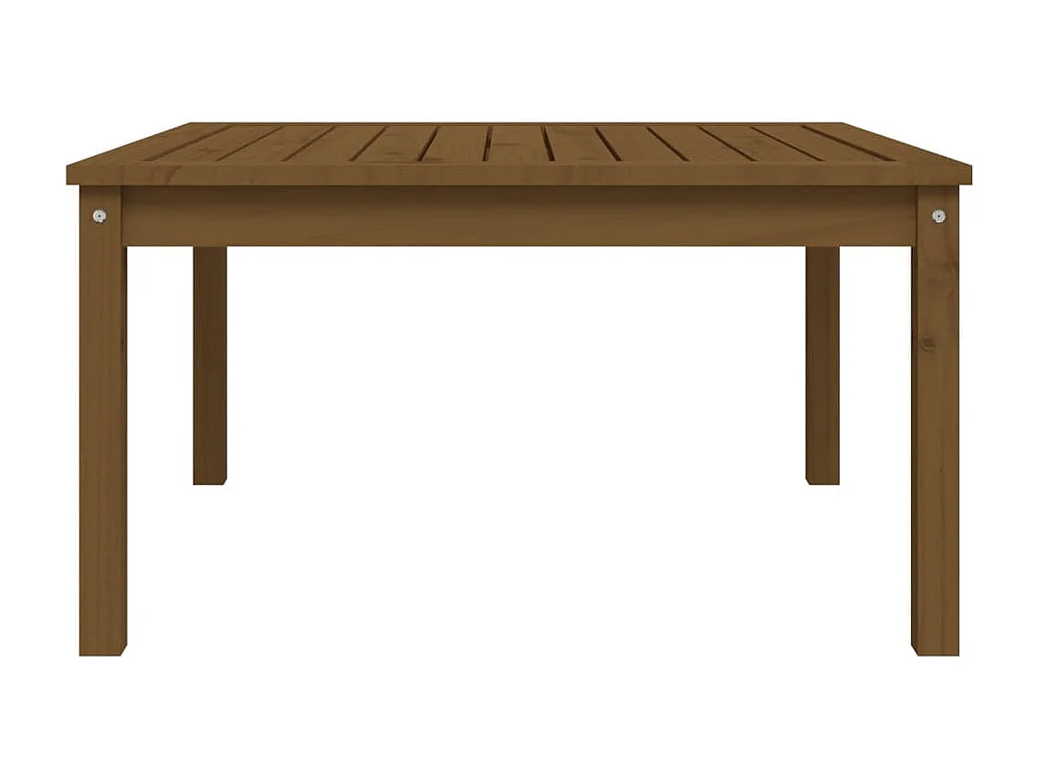 Tavolo da giardino color miele 82,5x82,5x45 cm in legno massello di pino