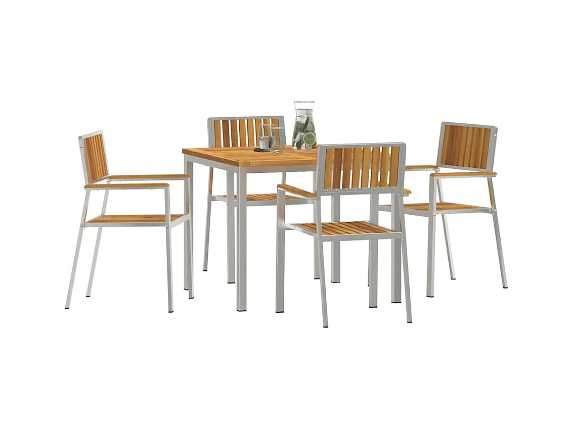 Juego de comedor de jardín de 5 piezas