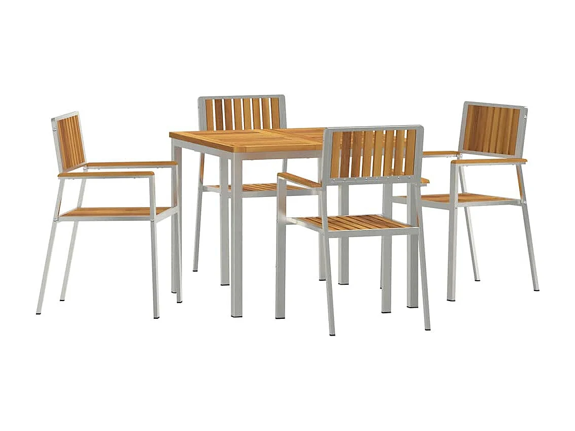 Juego de comedor de jardín de 5 piezas