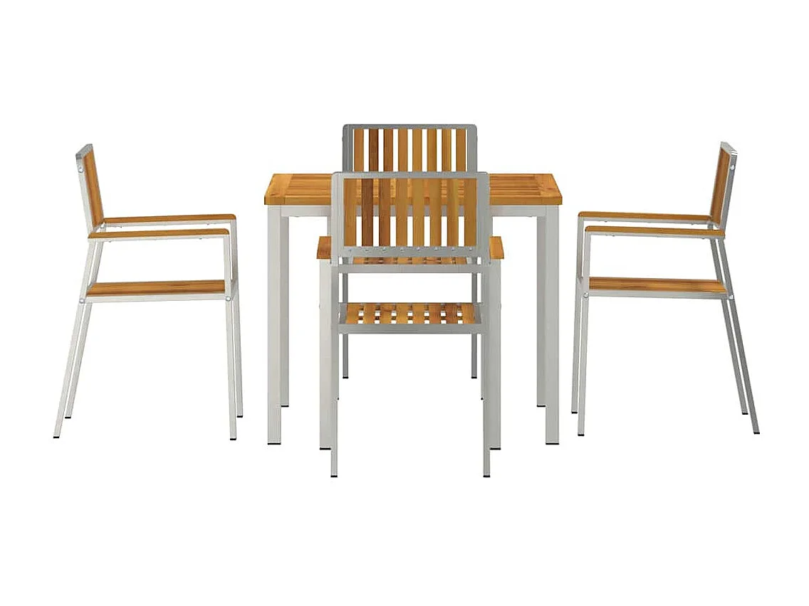 Juego de comedor de jardín de 5 piezas