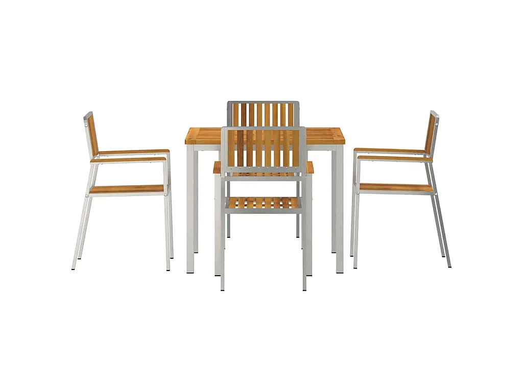 Ensemble de salle à manger pour jardin 5 pcs
