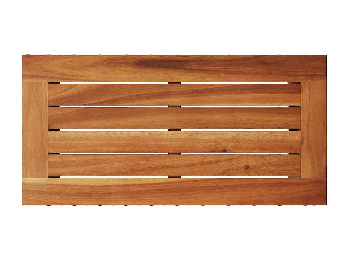 Tavolino da giardino con piano in legno nero 58x27,5x55 cm