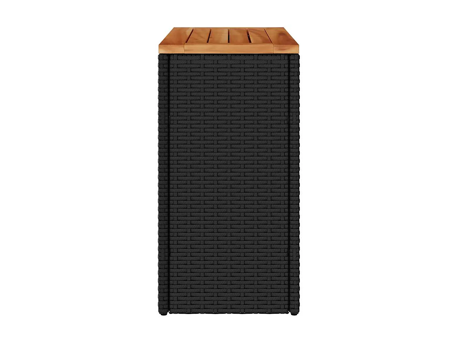 Tavolino da giardino con piano in legno nero 58x27,5x55 cm