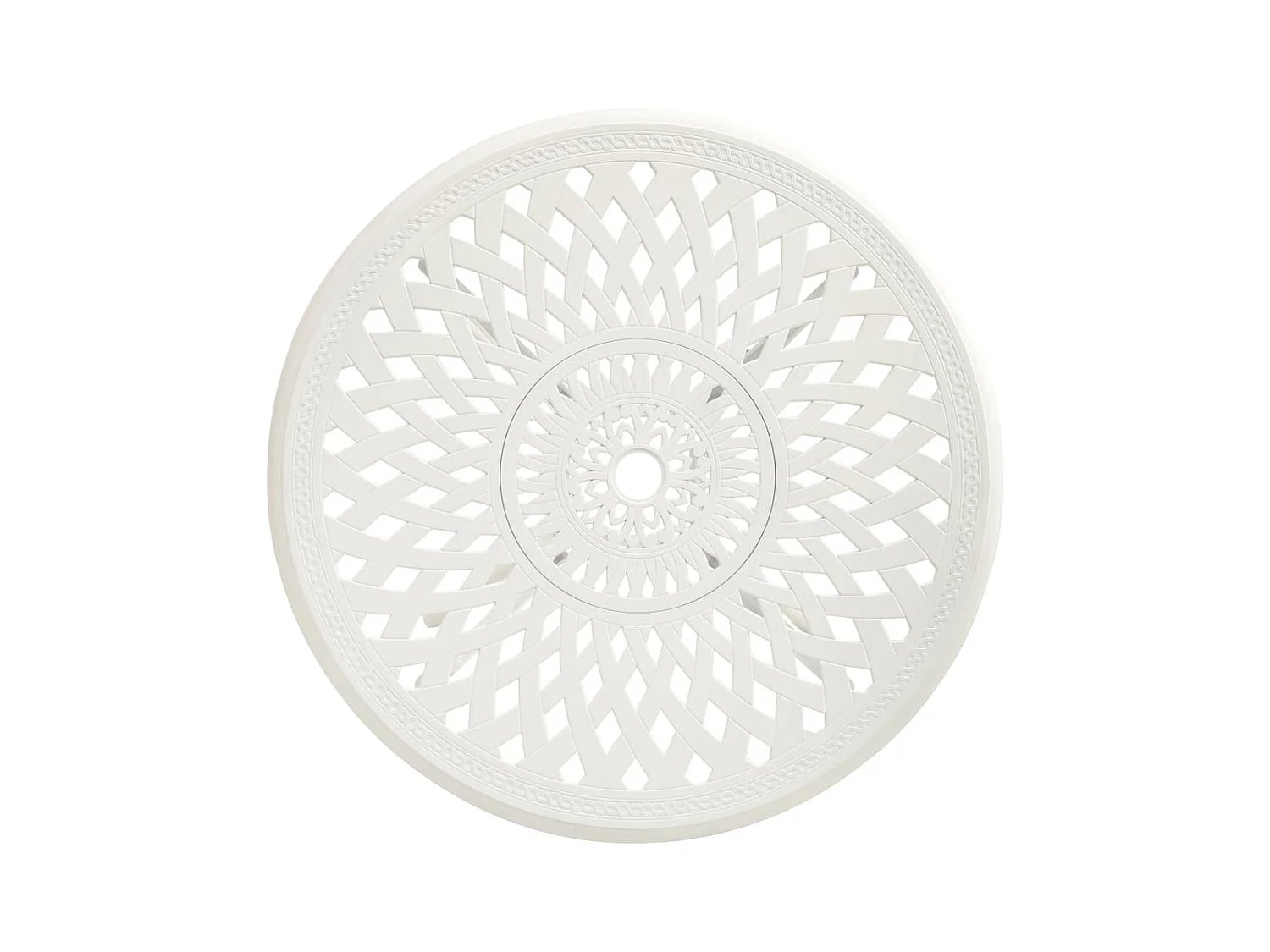 Tuintafel Wit 78x78x72 cm Gegoten aluminium