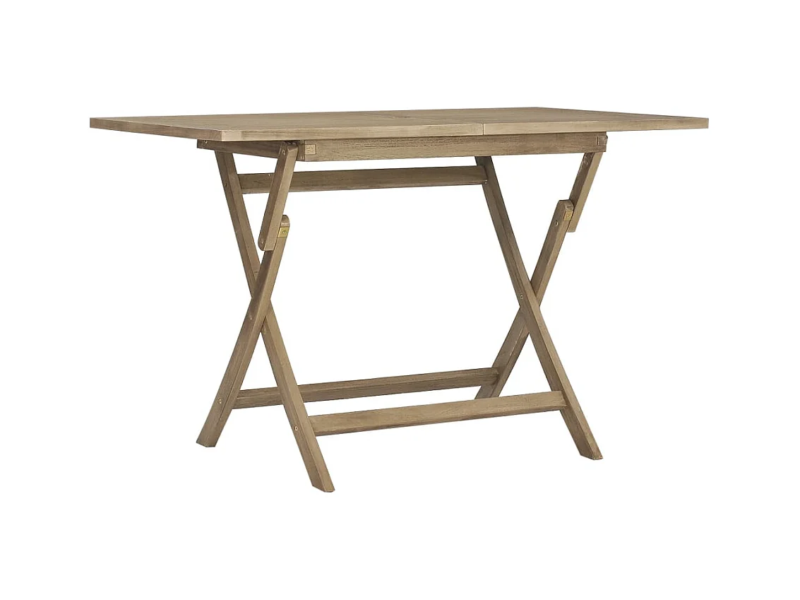 Opvouwbare tuintafel grijs 120x70x75 cm massief teakhout