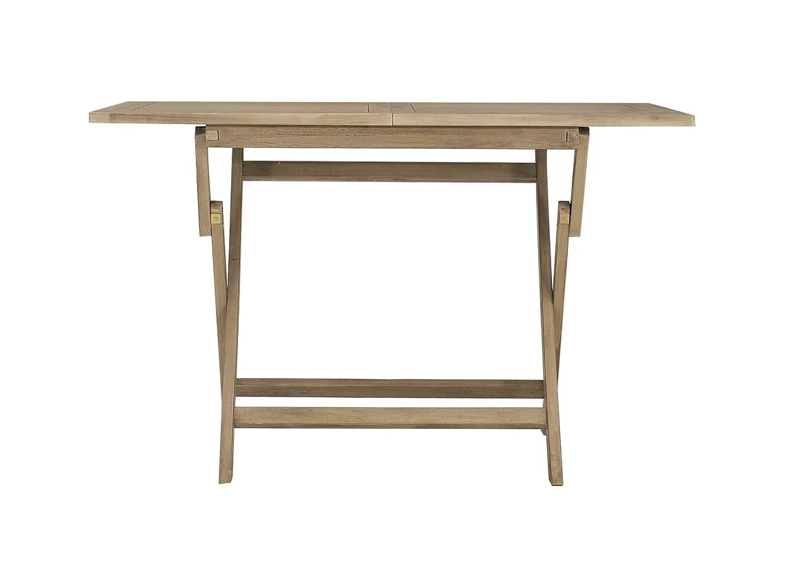 Opvouwbare tuintafel grijs 120x70x75 cm massief teakhout