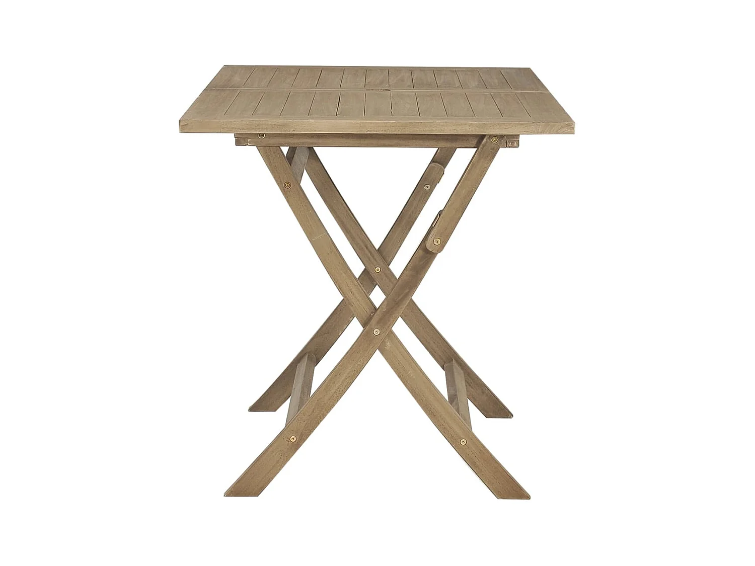 Opvouwbare tuintafel grijs 120x70x75 cm massief teakhout