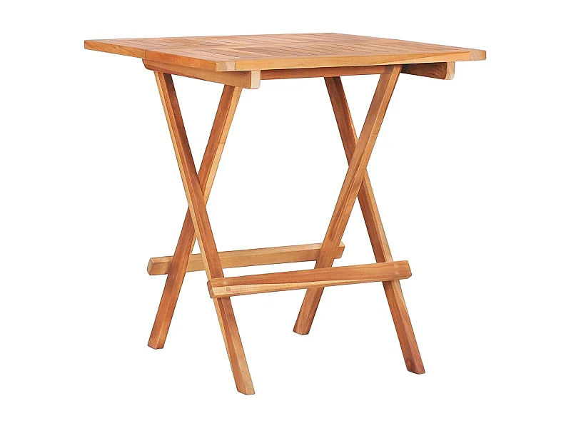 Klappbarer Bistrotisch 60x60x65 cm Massivholz Teak