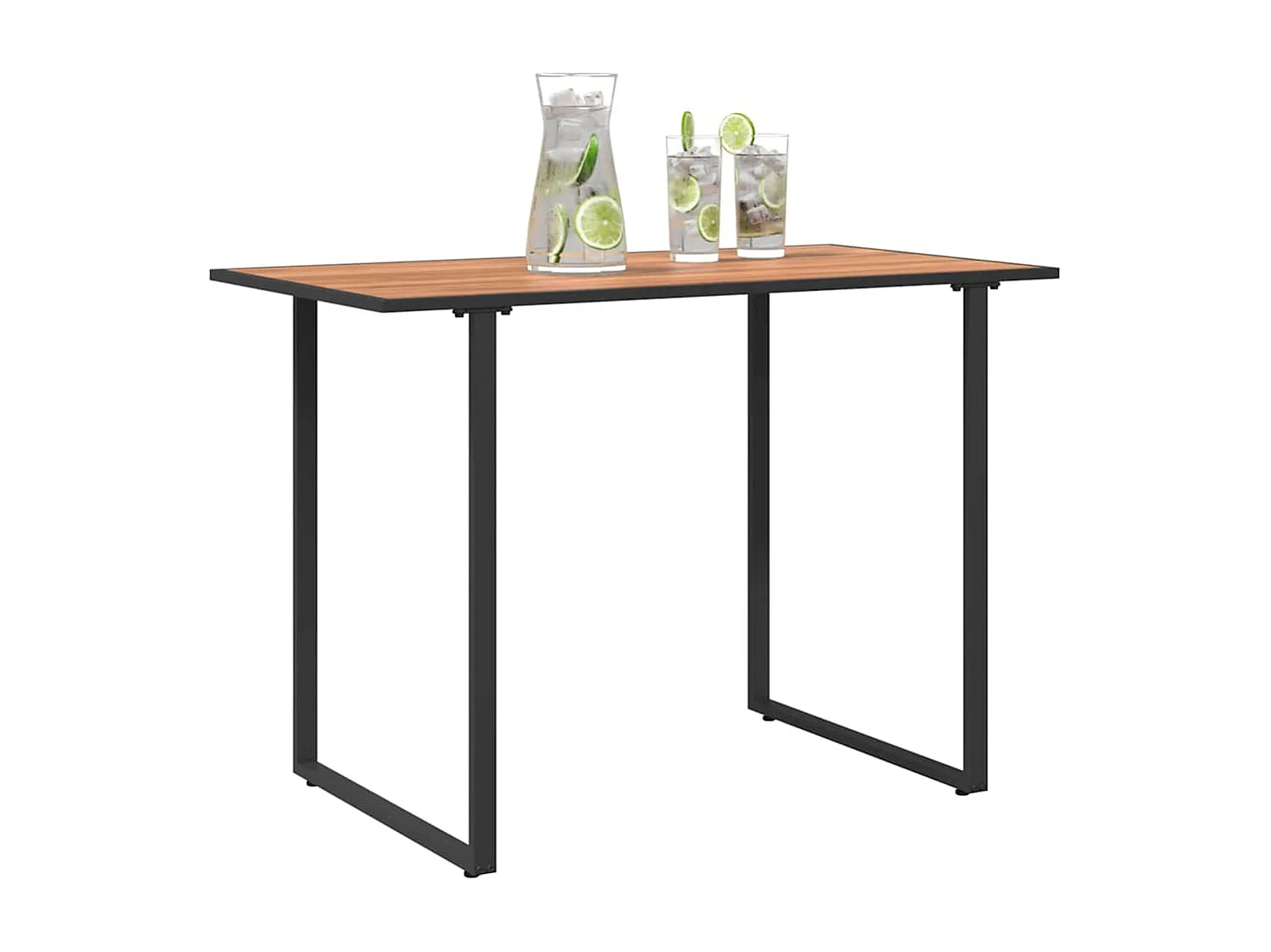 Mesa de jardín marrón 100 x 55 x 70 cm Acero y DPC