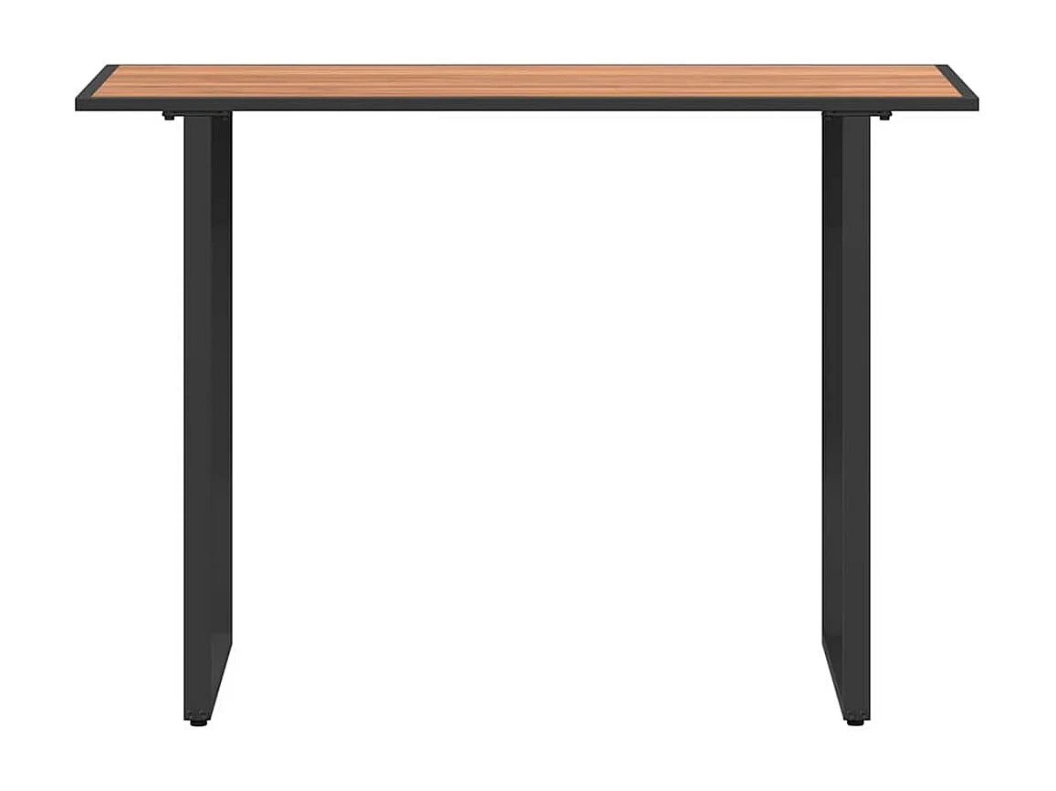 Mesa de jardín marrón 100 x 55 x 70 cm Acero y DPC