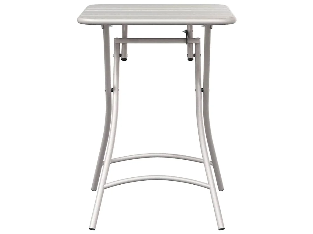 Tavolo da giardino beige 55 x 55 x 73 cm in acciaio verniciato a polvere