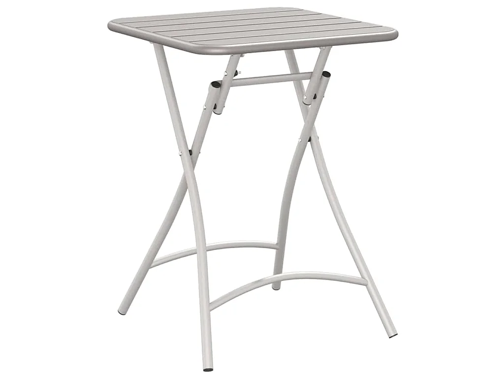 Tavolo da giardino beige 55 x 55 x 73 cm in acciaio verniciato a polvere