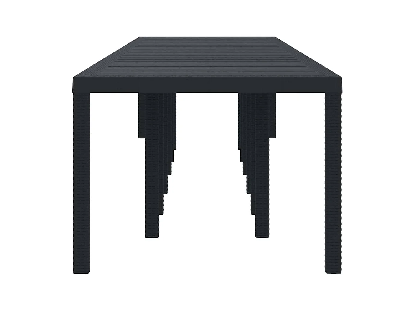 Table de Jardin Anthracite 400 x 100 x 73 cm polyrotin