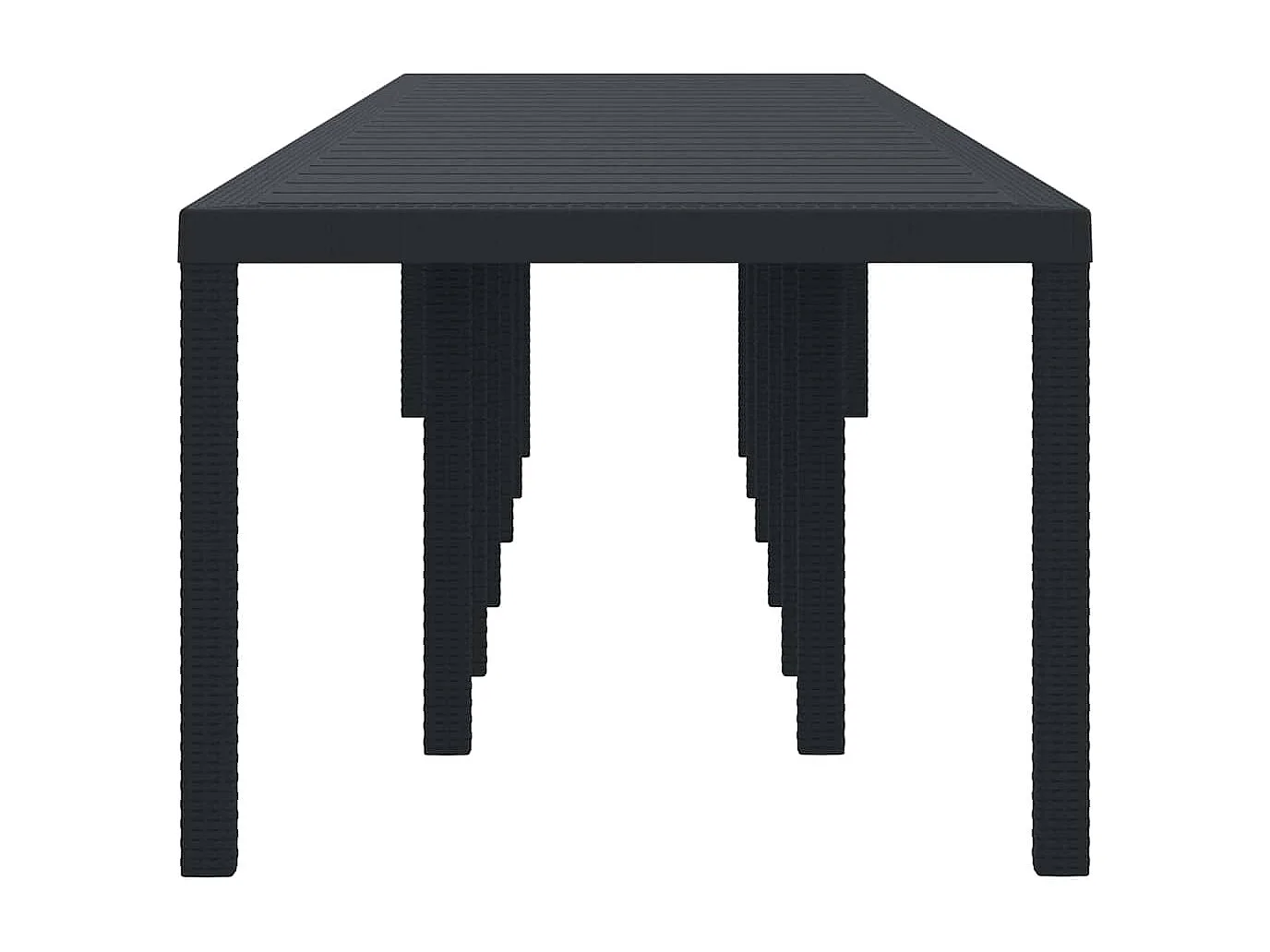 Table de Jardin Anthracite 400 x 100 x 73 cm polyrotin