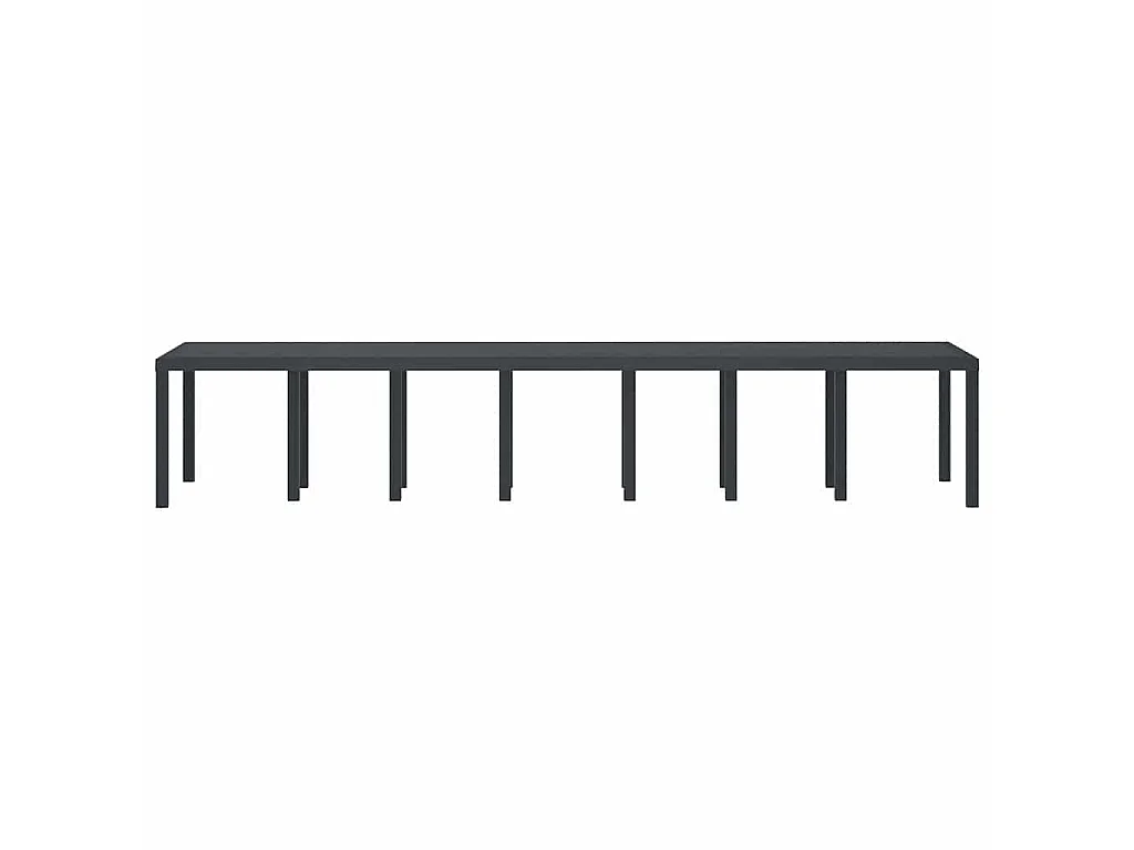 Anthrazit Gartentisch 400 x 100 x 73 cm Polyrattan