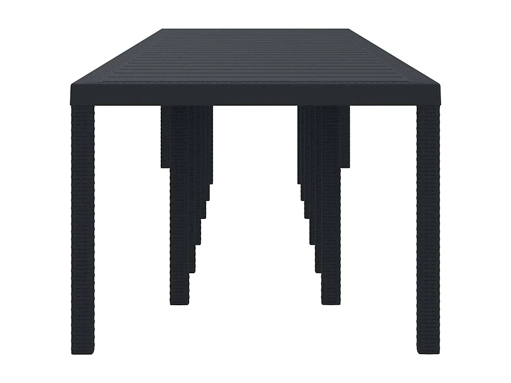 Anthrazit Gartentisch 400 x 100 x 73 cm Polyrattan