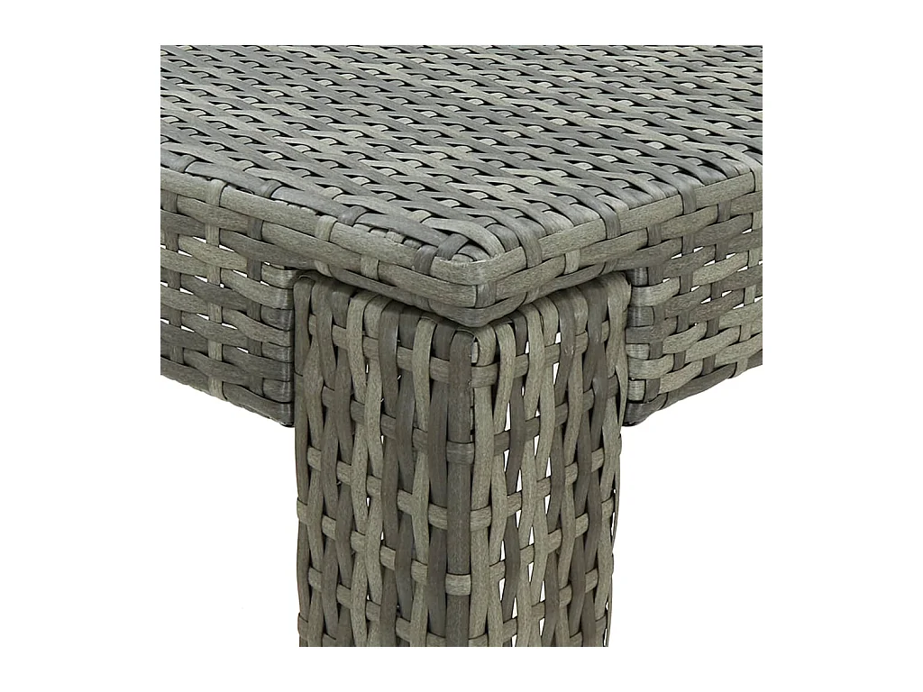Tuinbartafel Grijs 60,5x60,5x110,5 cm Hars riet