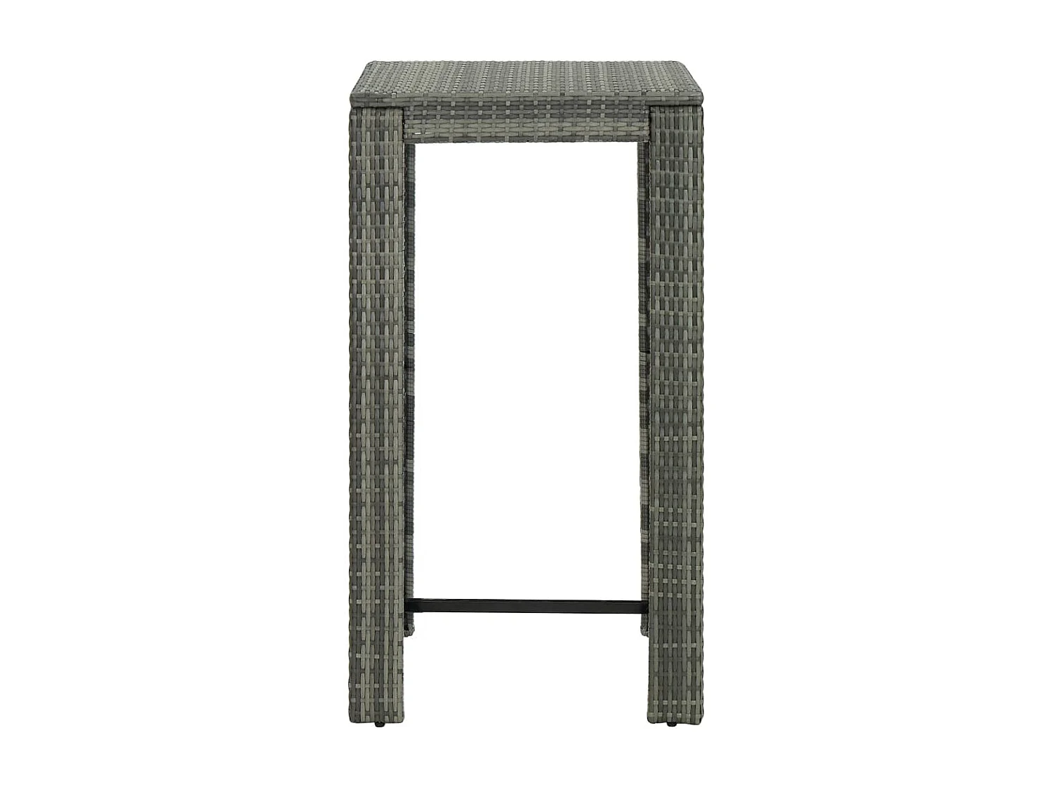 Tavolo da bar da giardino Grigio 60,5x60,5x110,5 cm Resina vimini