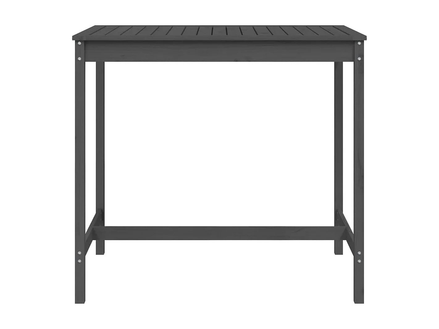 Mesa de jardín gris 121x82,5x110 cm madera maciza de pino