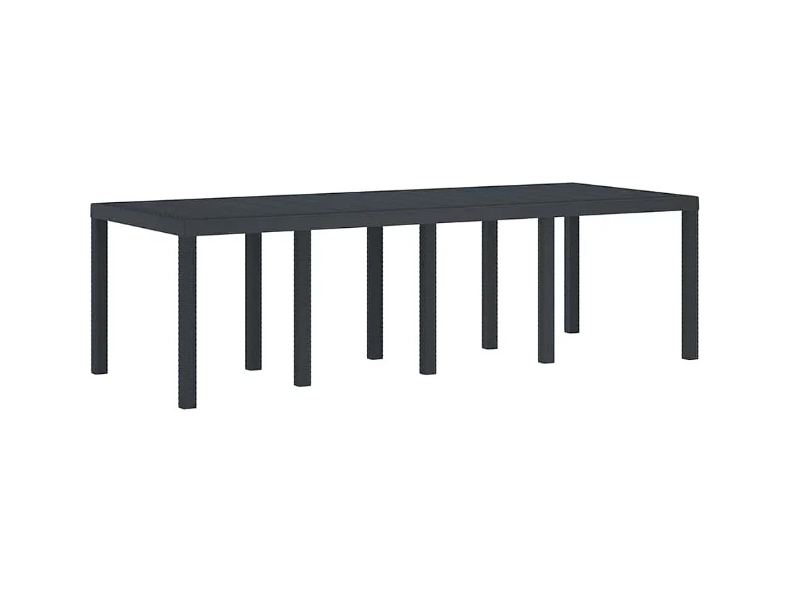 Table de Jardin Anthracite 250 x 100 x 73 cm polyrotin