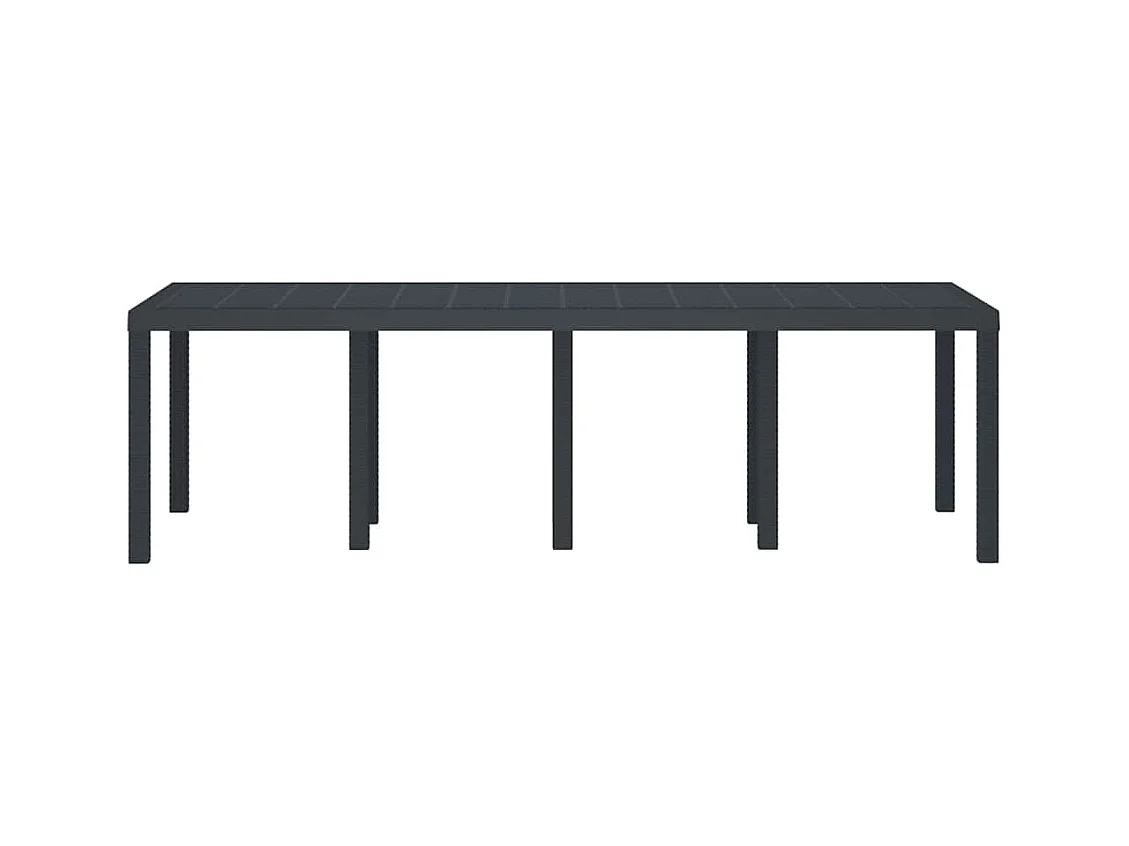 Table de Jardin Anthracite 250 x 100 x 73 cm polyrotin