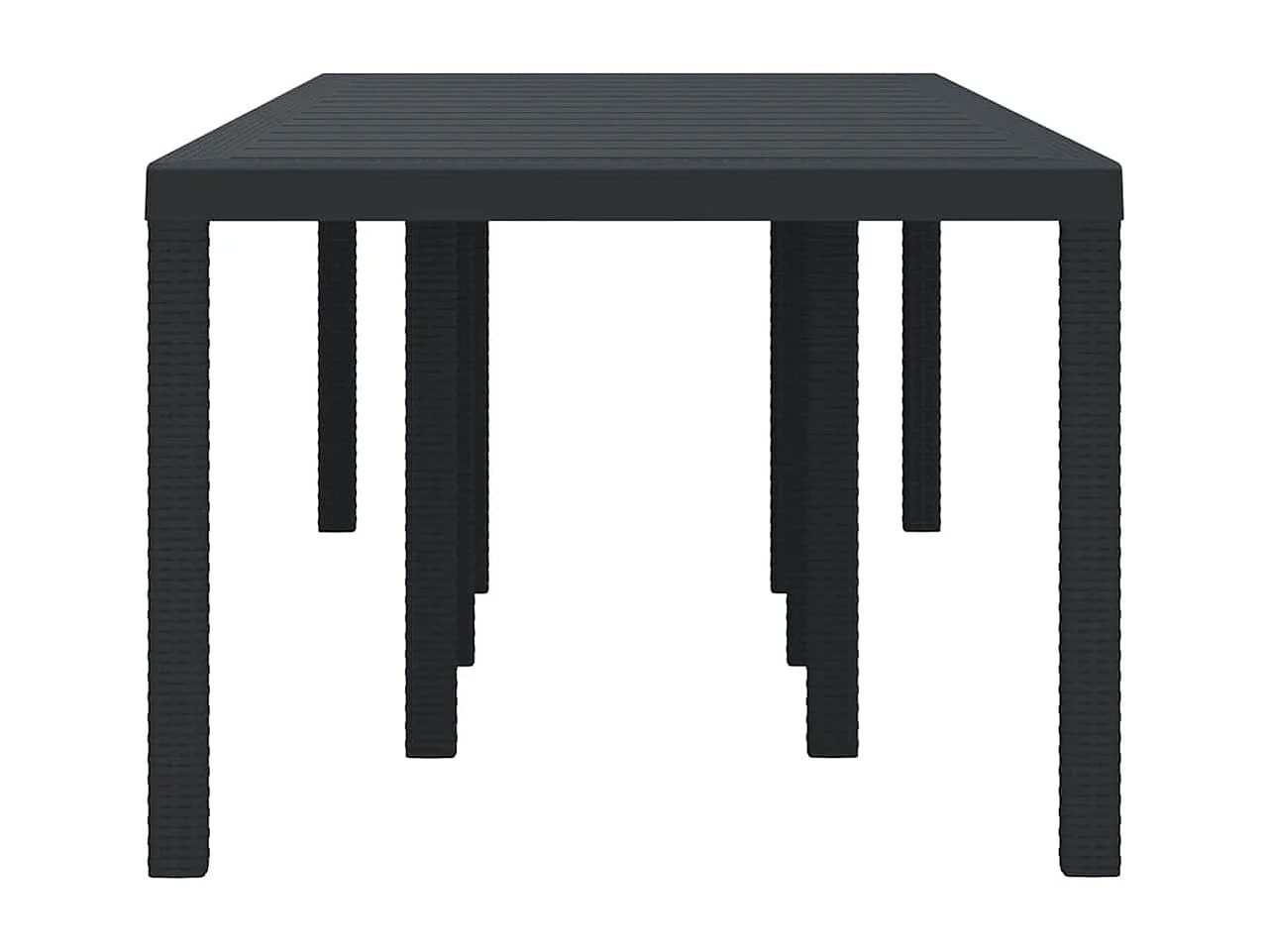 Table de Jardin Anthracite 250 x 100 x 73 cm polyrotin